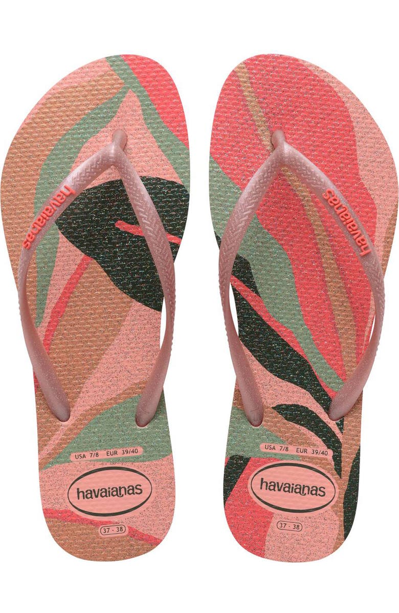 Havaianas Slim Palette Flip Flop, Alternate, color, Blossom
