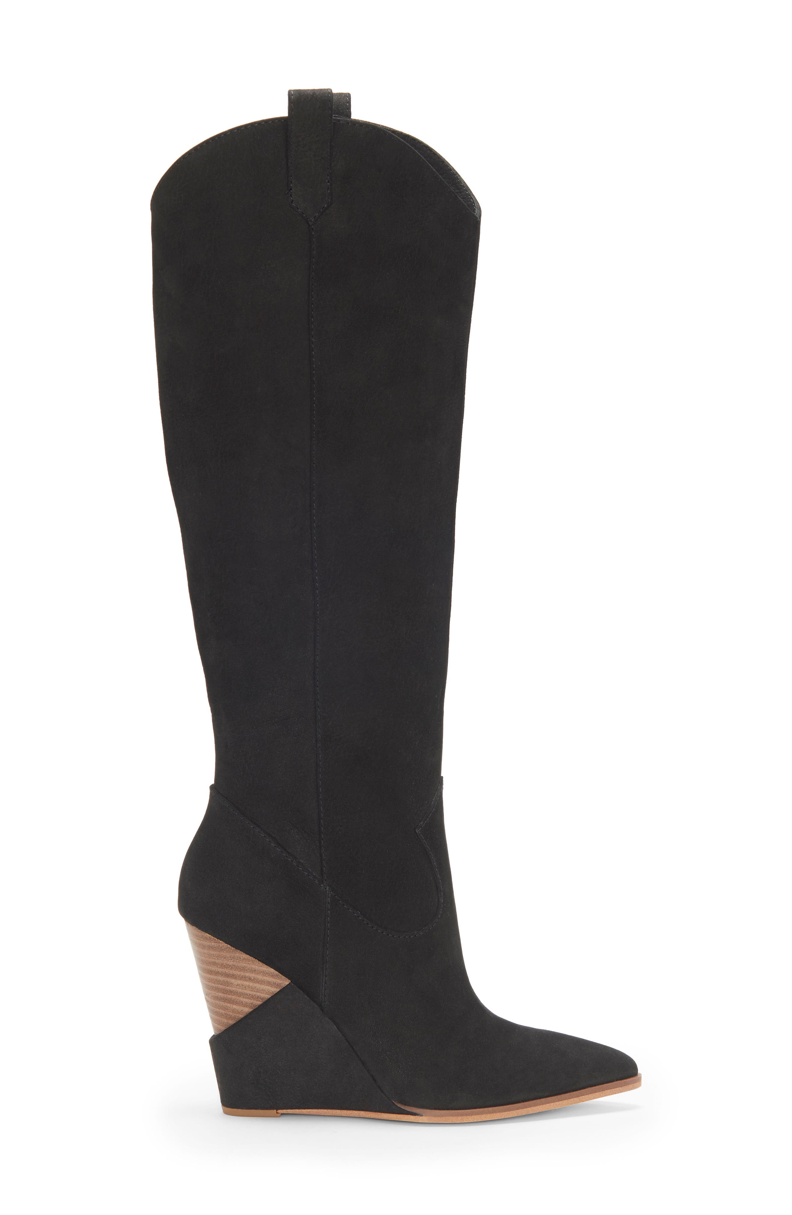 Havrie Knee High Boot, Alternate, color, BLACK FABRIC
