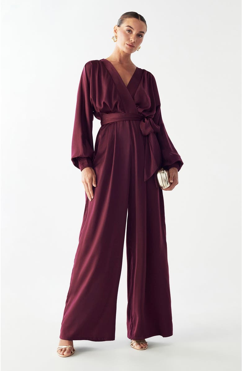 WILLA Salem Jumpsuit, Alternate, color, Wine