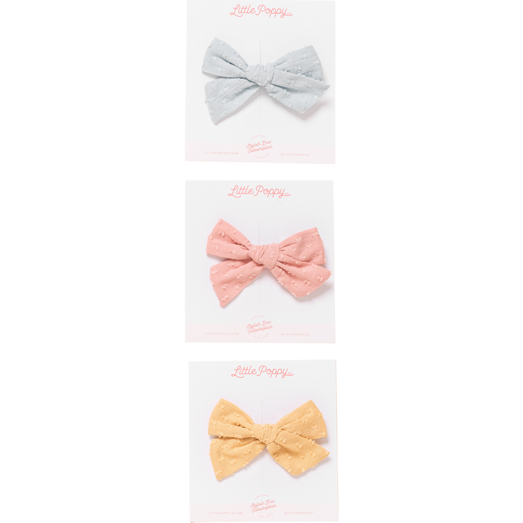 Little Poppy Co The Bow Clip Set in The Capri  product