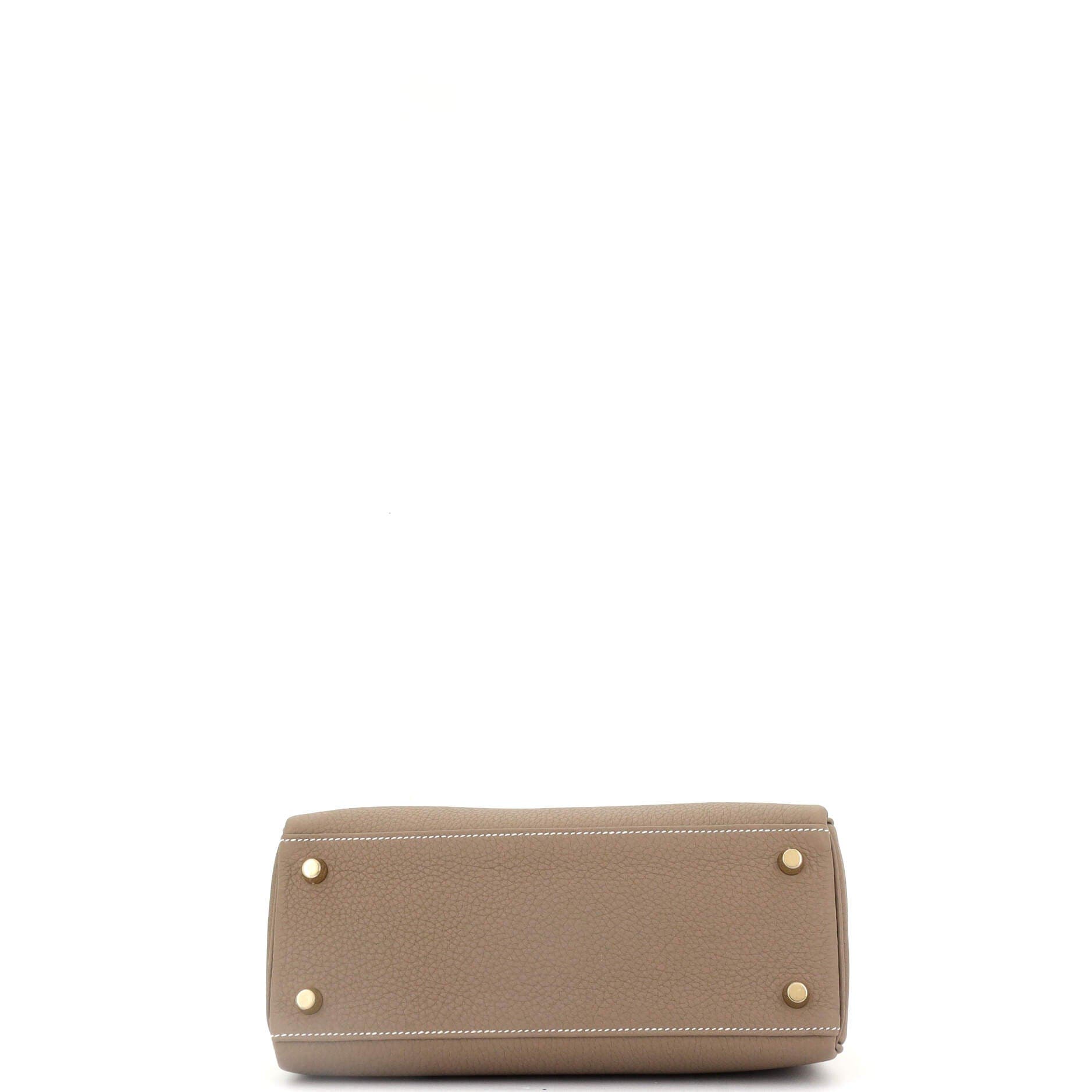 Pre-Owned Hermes Kelly Handbag Grey Togo with Gold Hardware 25, Alternate, color, 