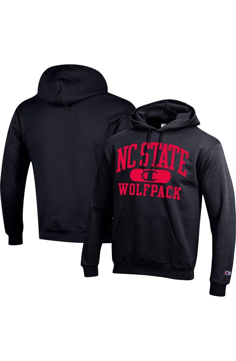 Champion Men's Champion Black NC State Wolfpack Arch Pill Pullover Hoodie, Main, color, Black
