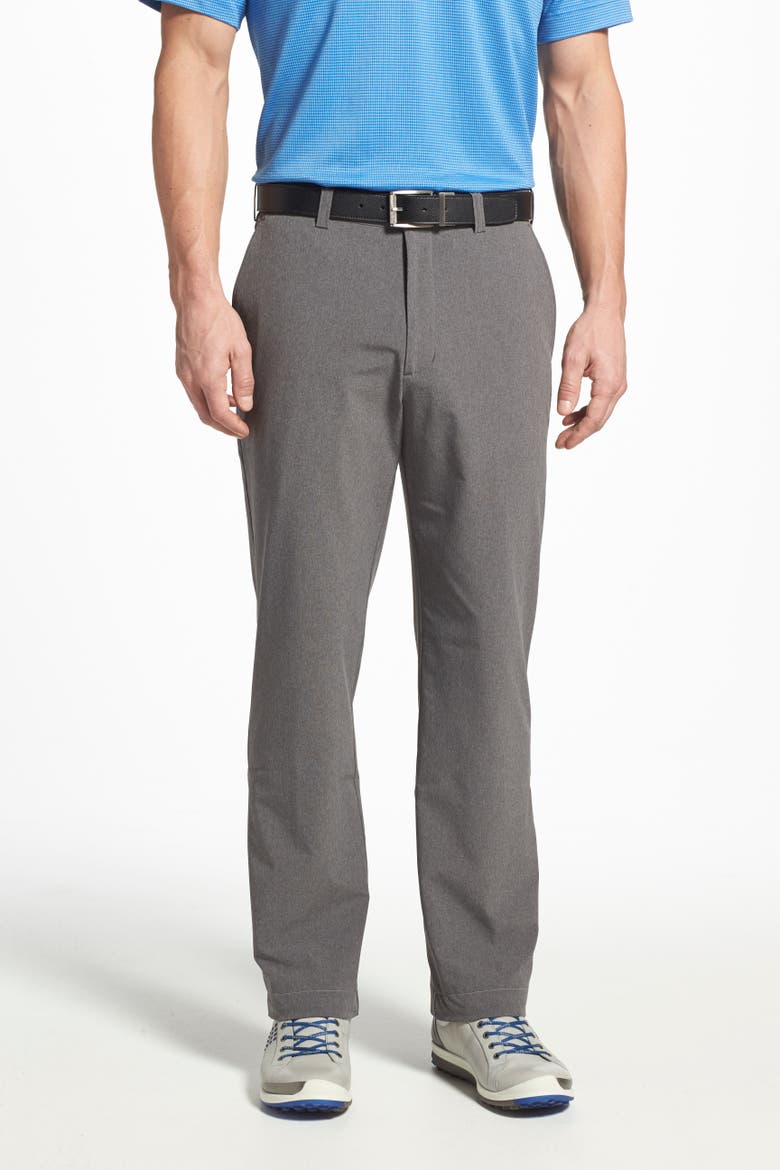 Bainbridge DryTec Flat Front Straight Leg Pants, Alternate, color, IRON GREY