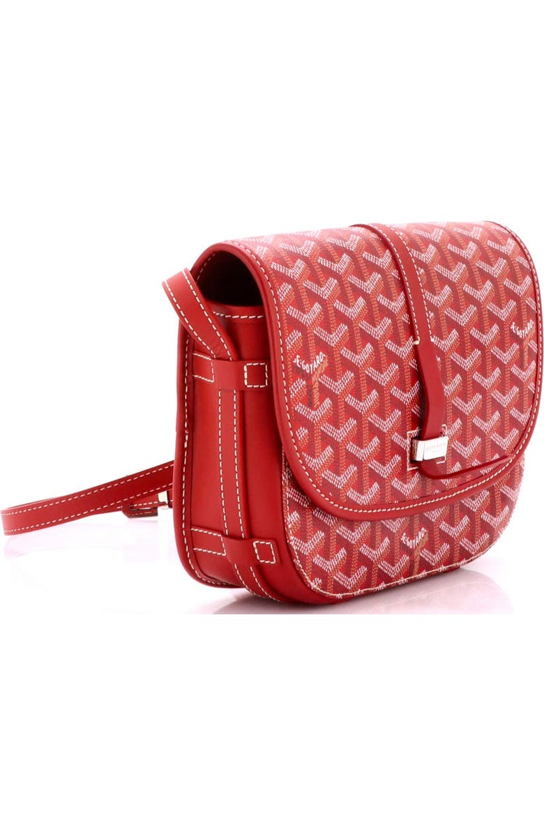 Pre-Owned Goyard Belvedere II Messenger Bag Coated Canvas PM, Alternate, color, Red
