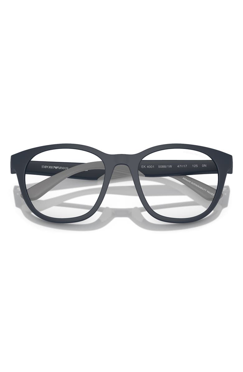 Emporio Armani 47mm Phantos Optical Glasses, Alternate, color, Matte Blue / Clear