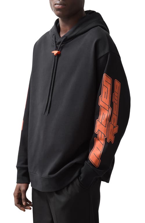 Reiss Zak Mclaren F1 Team Oversize Hoodie In Black