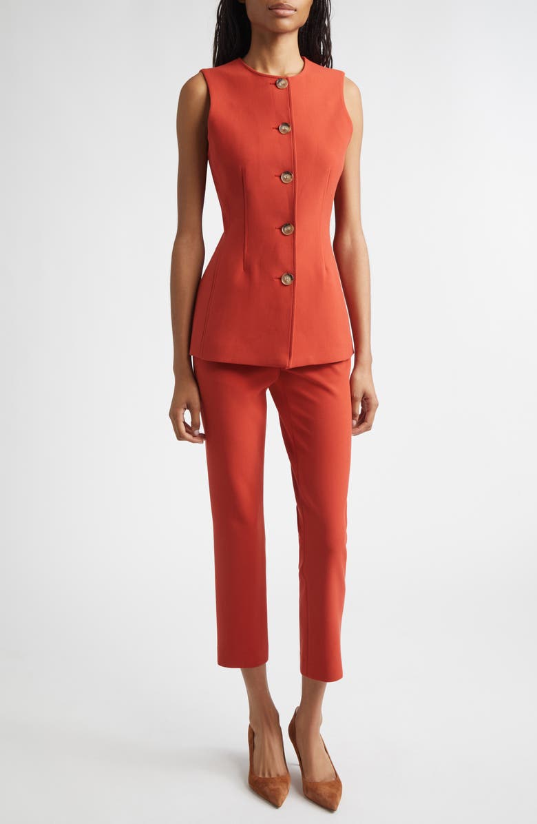 Veronica Beard Jessup Vest, Alternate, color, Carnelian Red