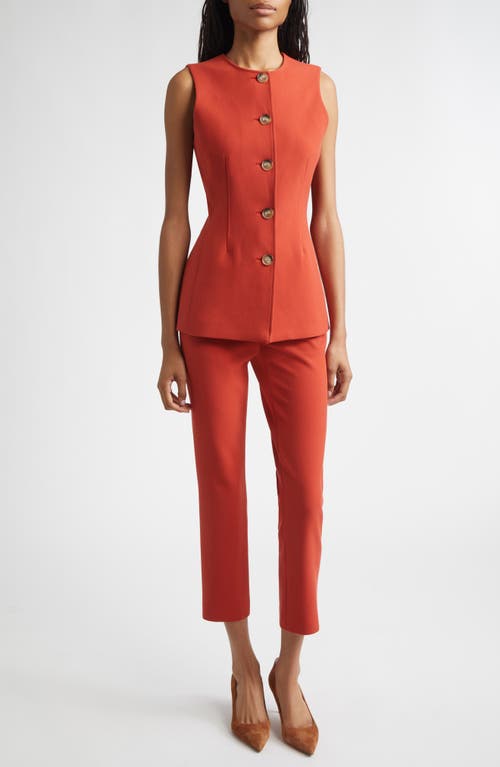 Veronica Beard Jessup Vest In Orange