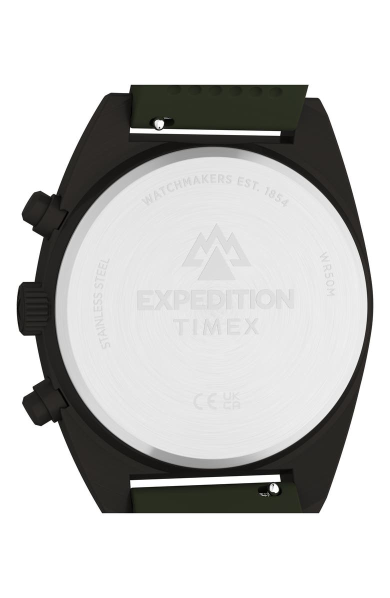 Timex<sup>®</sup> Expedition Capstone Chronograph Silicone Strap Watch, 41mm, Alternate, color, Gunmetal
