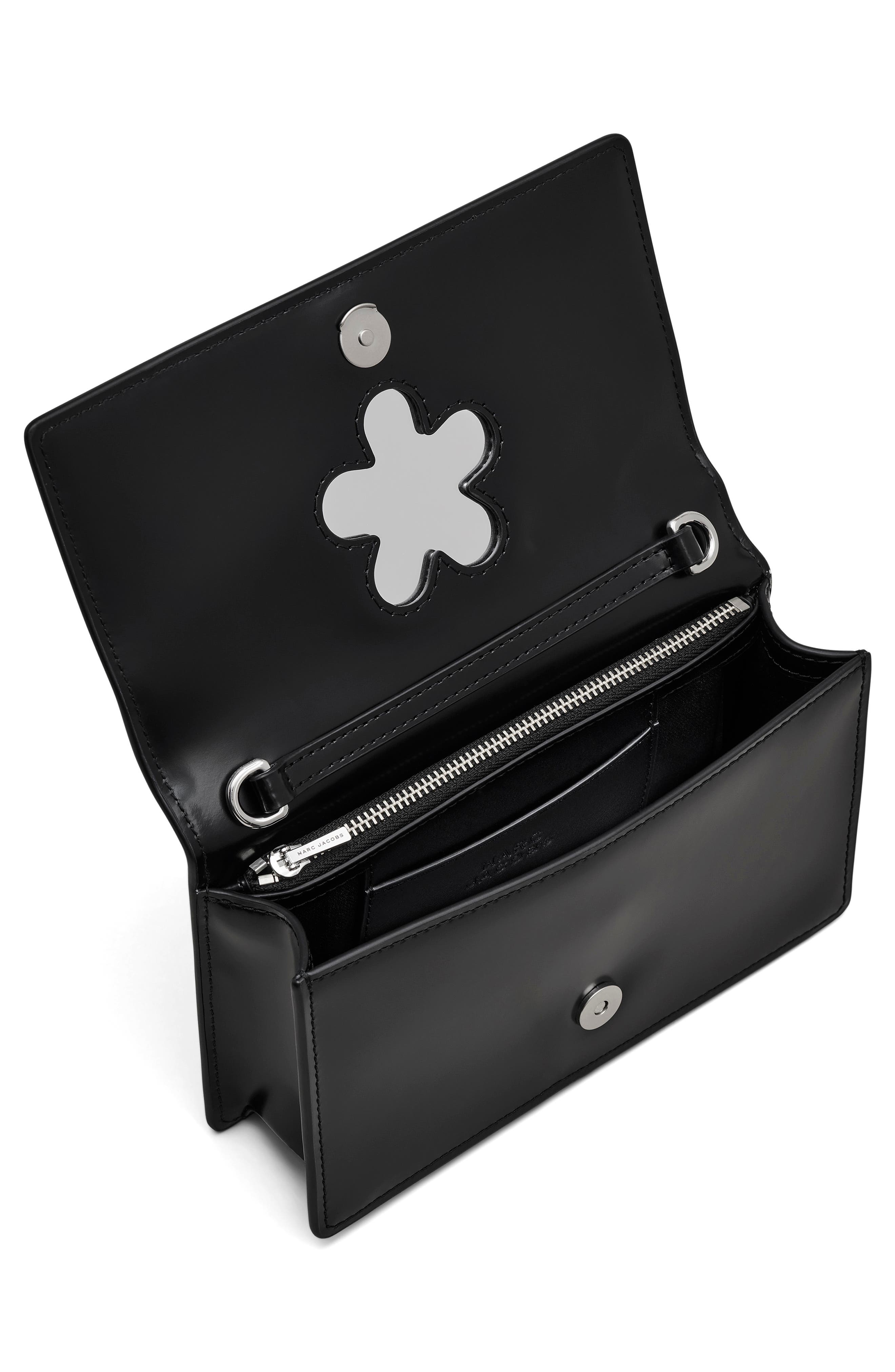 Marc Jacobs The Glam Mirror Mini Bag, Alternate, color, Black