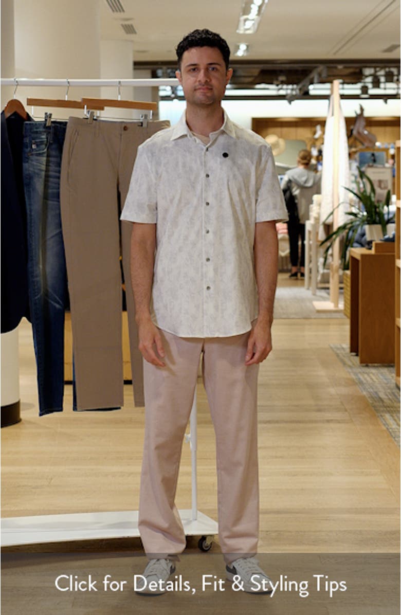 Miles OoohCotton<sup>®</sup> Printed Short Sleeve Button-Up Shirt, sales video thumbnail