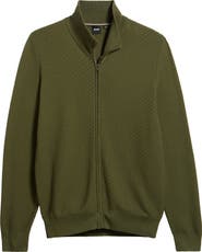 BOSS Loretti Full Zip Cotton Cardigan