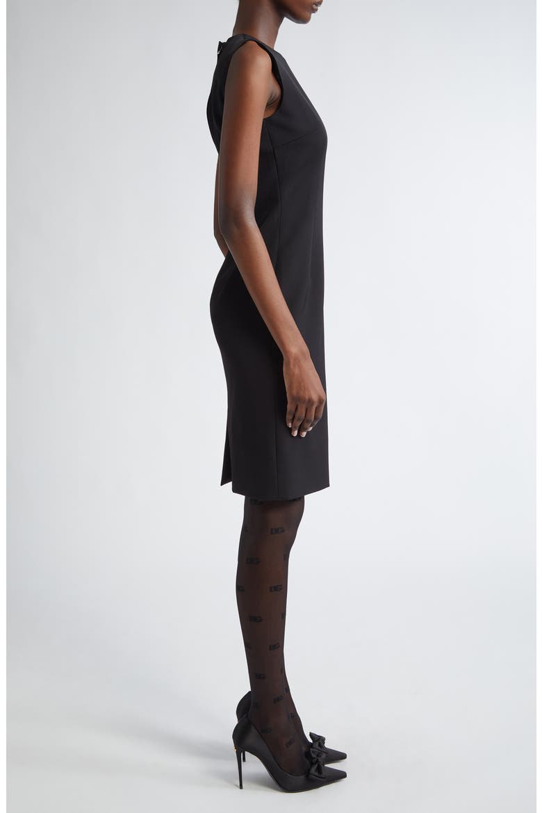 Lana Sleeveless Virgin Wool Sheath Dress, Alternate, color, N0000 NERO