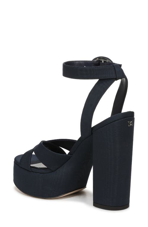 Sam Edelman Savannah Ankle Strap Platform Sandal In Blue