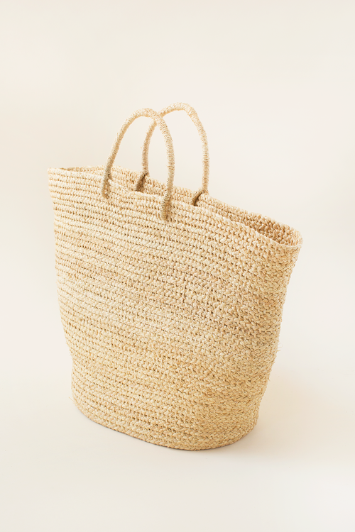 Indego Africa Braided Raffia Bag In Natural