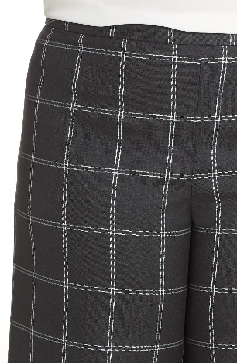 Sejour Windowpane Check Wide Leg Crop Pants, Alternate, color, 