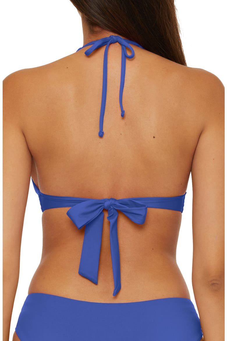 Marble Canyon Ring Halter Bikini Top, Alternate, color, LAPIS