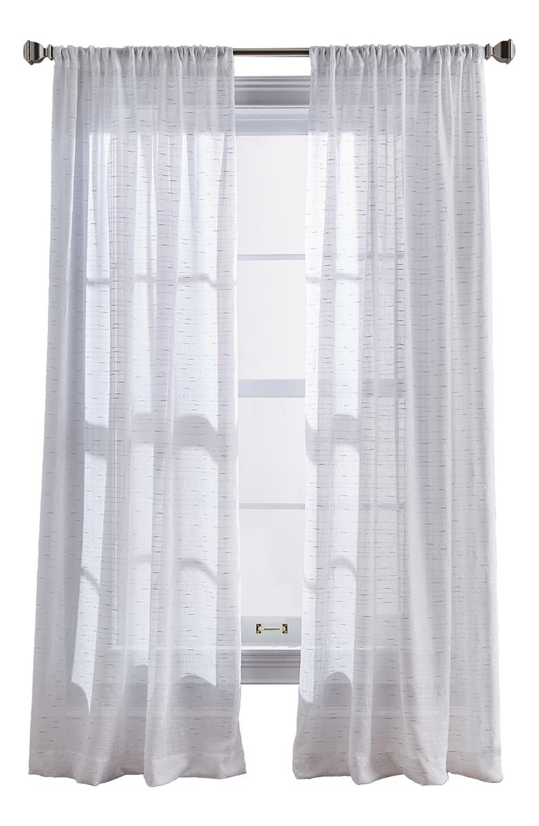 DKNY Urban Sparkle Pole Top Set of 2 Curtain Panels, Main, color, 