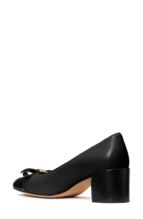 Kate Spade New York Deco Bow Ballet Cap Toe Pump In Black