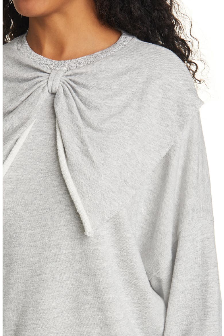 The Bow Sweatshirt, Alternate, color, LIGHT HEATHER GREY