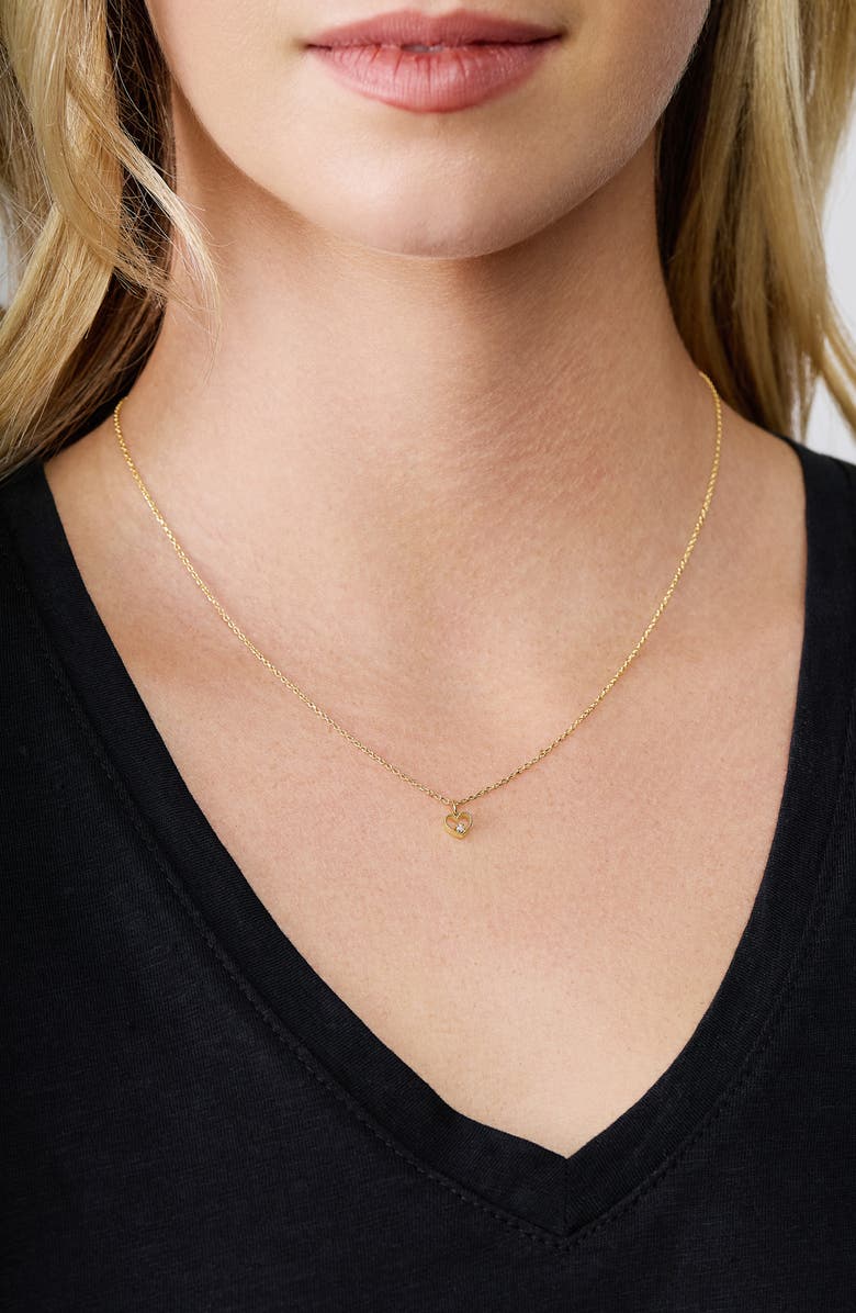 Bony Levy Icon 18K Yellow Gold Diamond Heart Pendant Necklace, Alternate, color, Gold