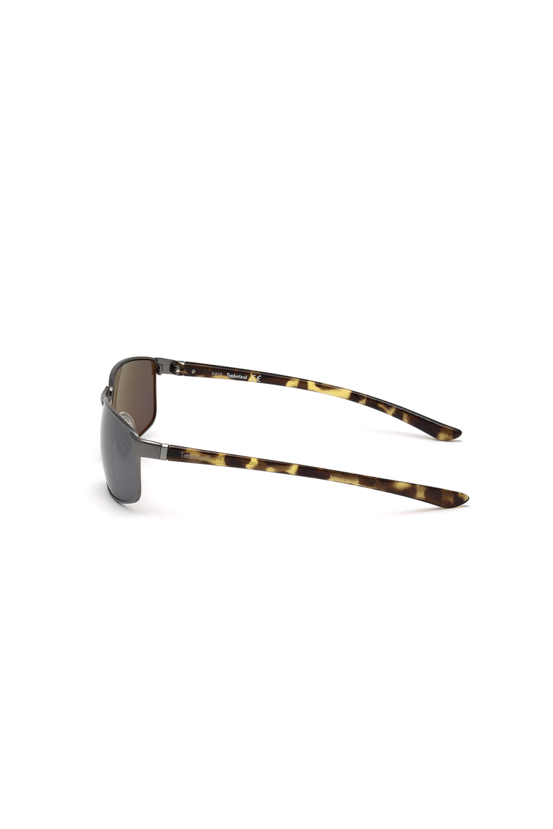 Rectangular Metal Polarized Sunglasses, Alternate, color, Gunmetal / Smoke