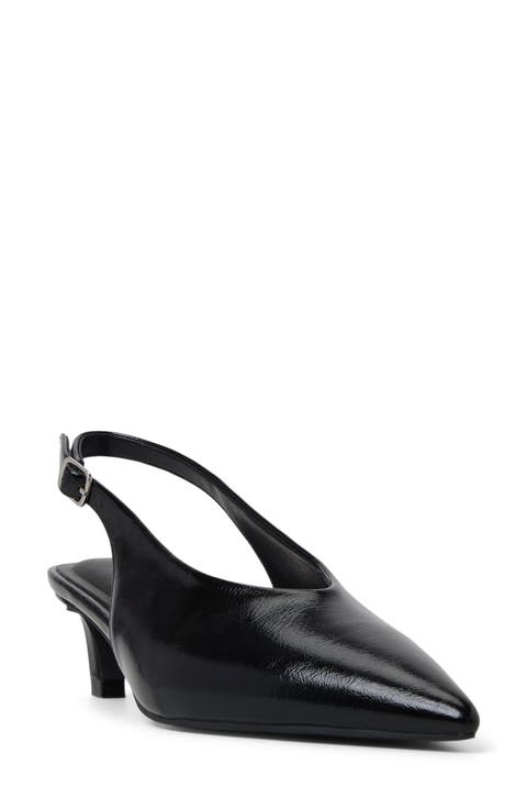Monett Slingback Pointed Toe Kitten Heel Pump (Women)