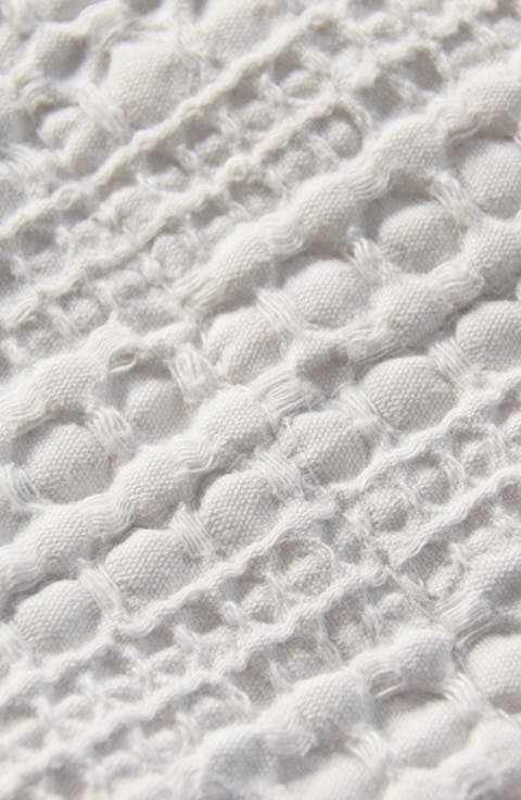 Reversible Honeycomb Waffle Cotton Quilt & Sham Set