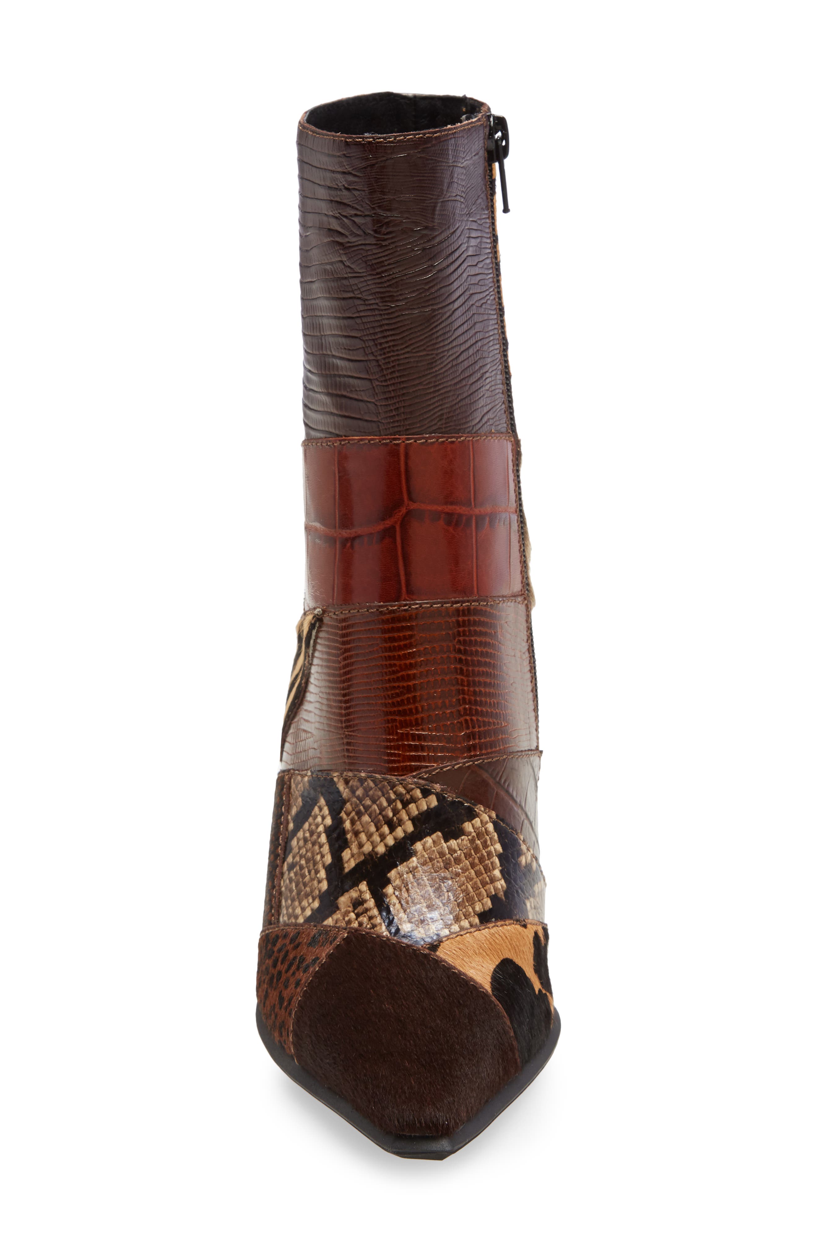 La-Siren Mixed Media Bootie, Alternate, color, TAN EXOTIC MULTI