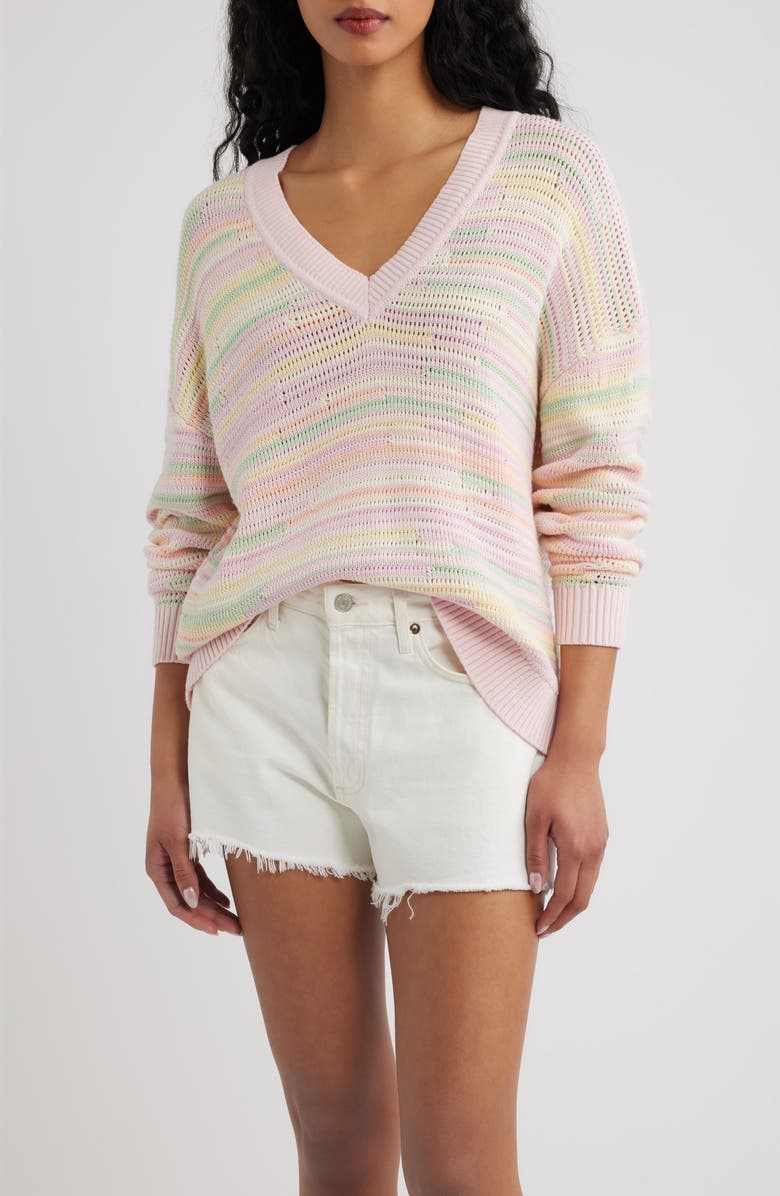 LoveShackFancy Marlieanna Sweater, Main, color, Tropical Swirl