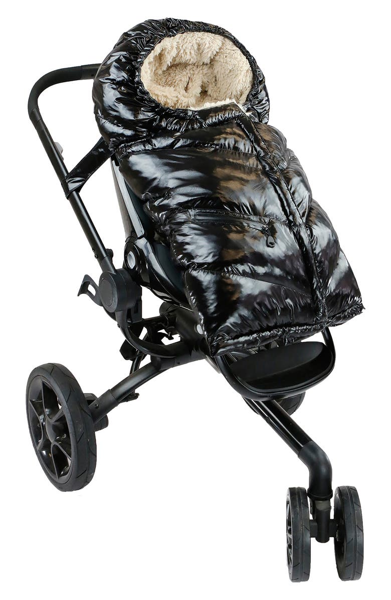 7 A.M. Enfant 212 evolution<sup>®</sup> Polar Extendable Stroller & Car Seat Water Resistant Footmuff, Alternate, color, Black Polar