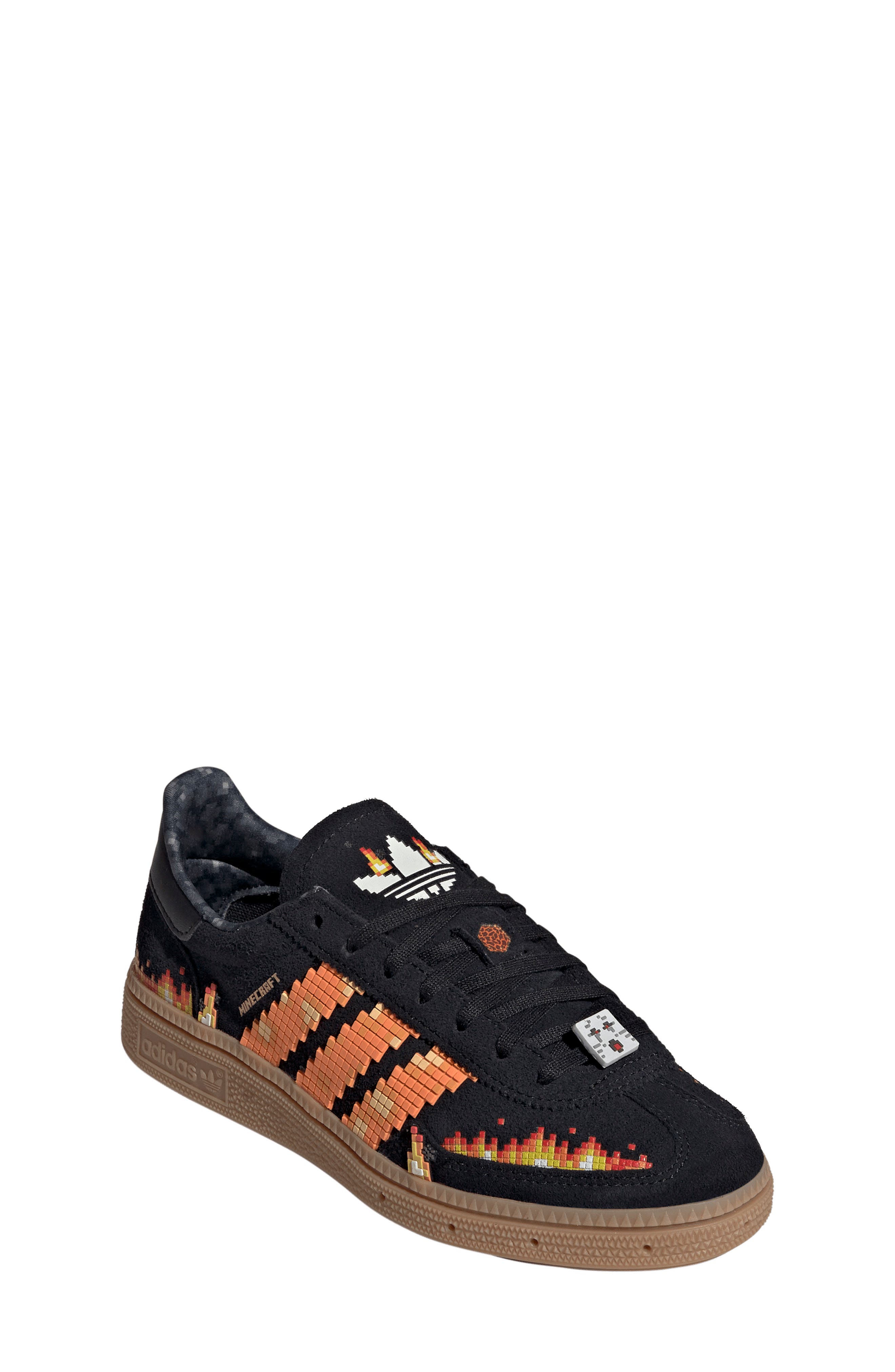 adidas Kids' Handball Spezial Sneaker, Alternate, color, Black/ Orange/ White