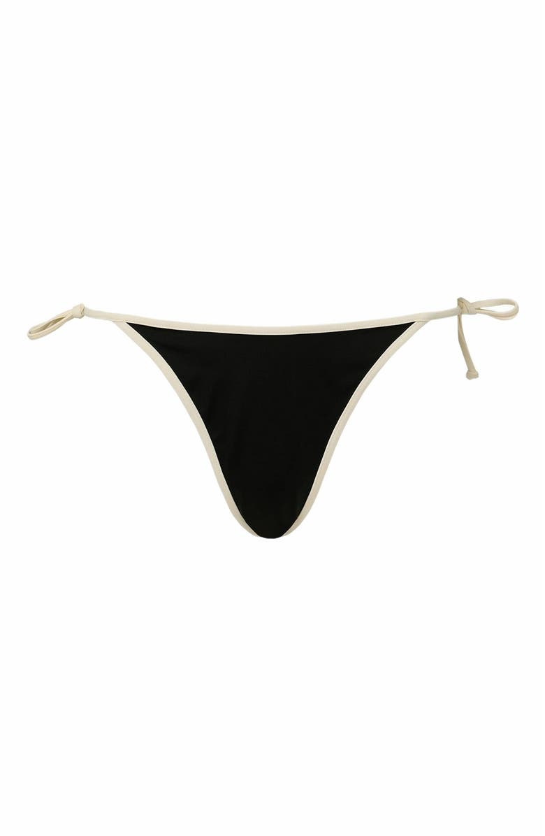 Onia Cleo Bikini Bottom, Alternate, color, Black/Egret