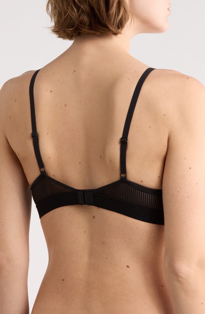 Calvin Klein Sensual Sheer Wire Free Bra, Alternate, color, Black