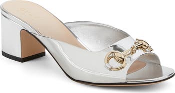 サンダル・ミュール Gucci HORSEBIT PUMP SANDALS Gucci Horsebit Metallic Slide Sandal (Women) | Nordstrom