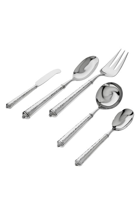 RICCI Leopardo 5-Piece Flatware Serving Set
