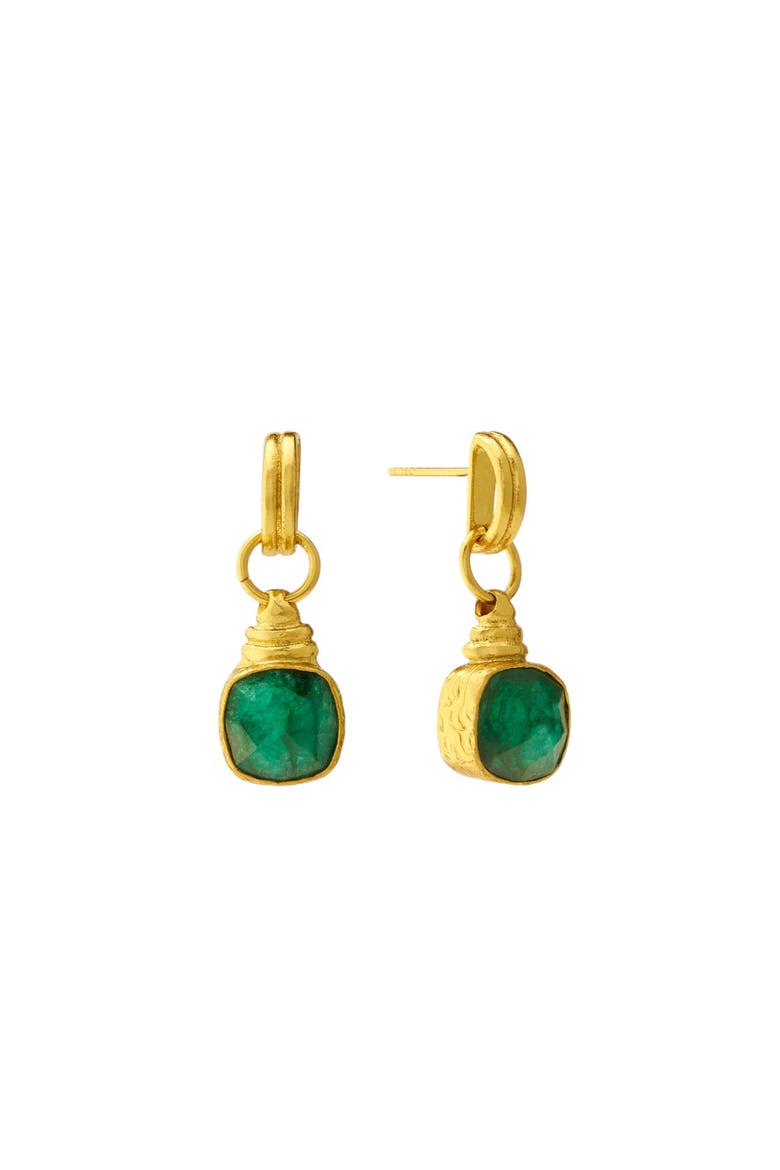 Eleanor Drop Stud Earrings, Main, color, Brass