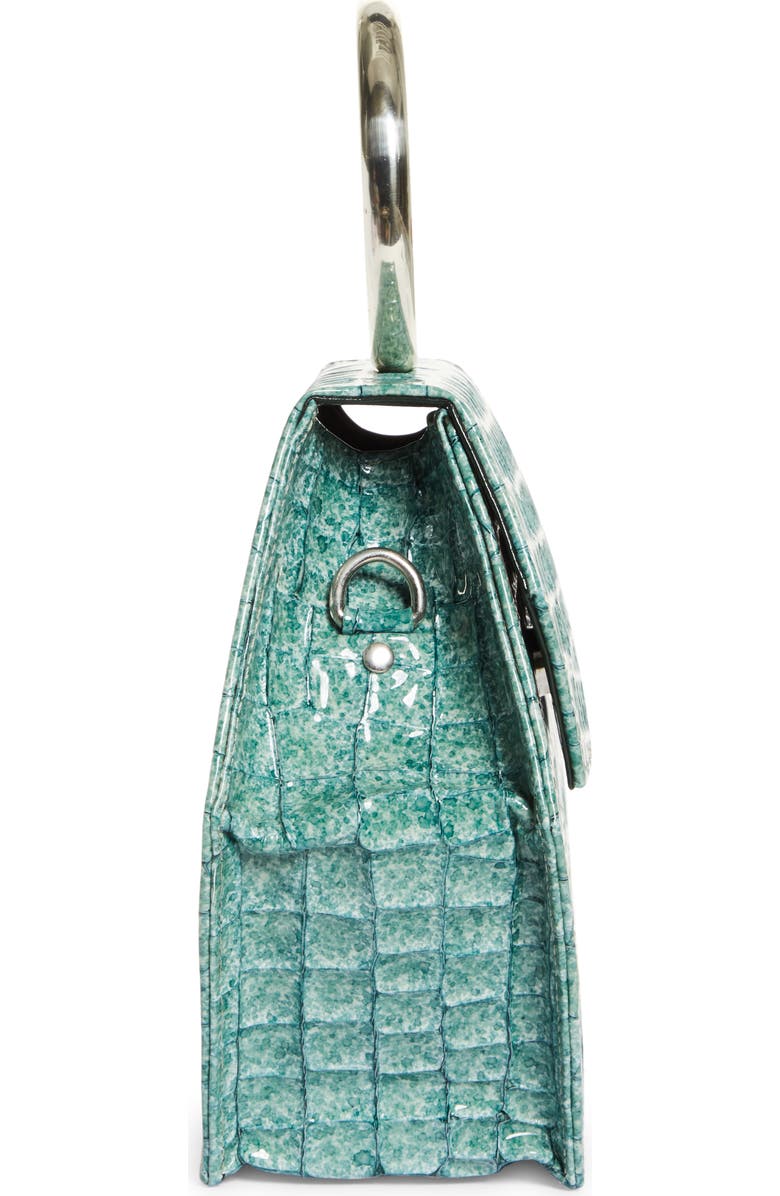 Anima Iris Zuri Croc Embossed Leather Top Handle Bag, Alternate, color,