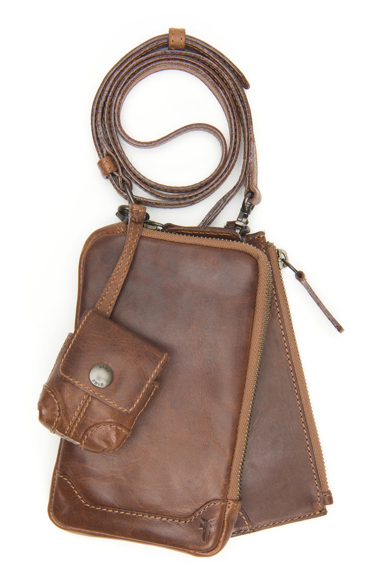 Frye Melissa 3-in-1 Leather Crossbody, Main, color, Cognac