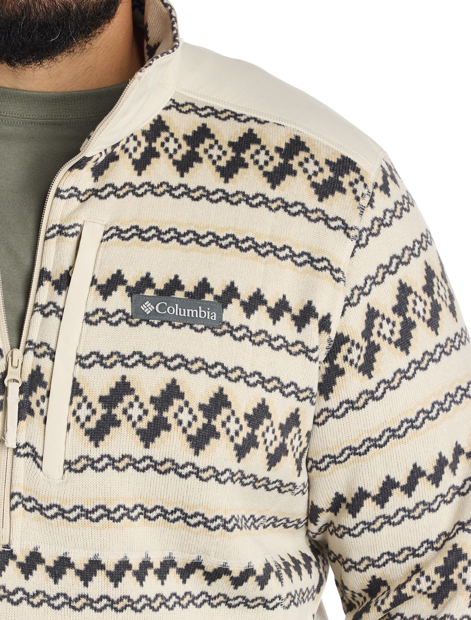 Big & Tall Southwest-Inspired 1/2-Zip Pullover - image 2
