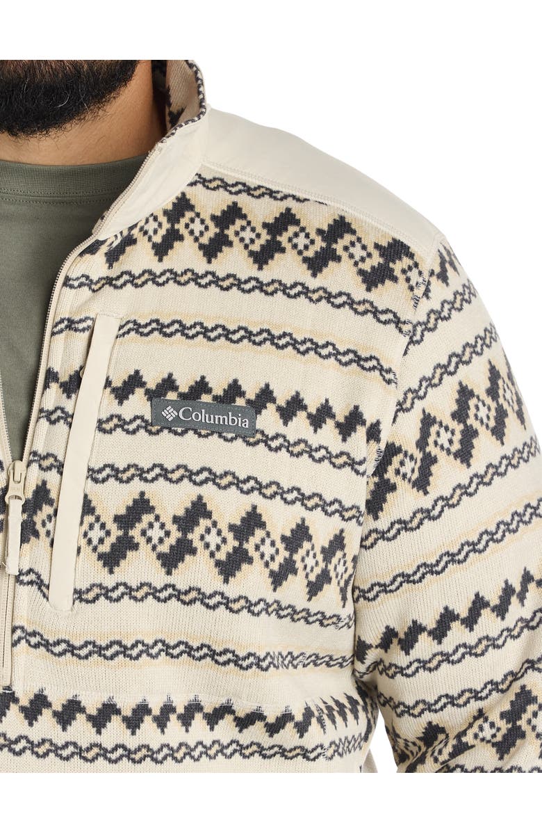 Columbia Big & Tall Southwest-Inspired 1/2-Zip Pullover, Alternate, color, Dark Stone