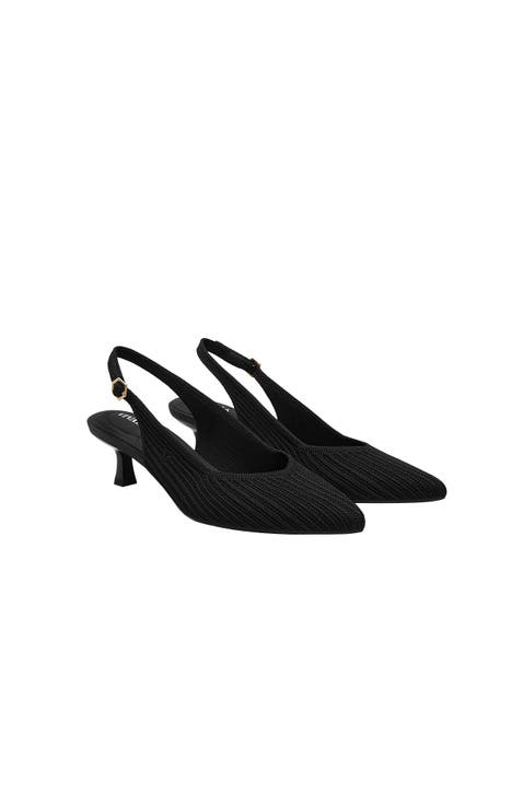 Pointed-Toe Kitten Slingback (Selena)