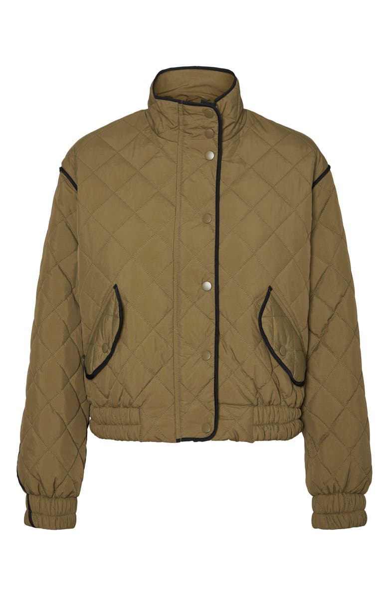 VERO MODA Vilma Quilted Crop Bomber Jacket, Alternate, color,