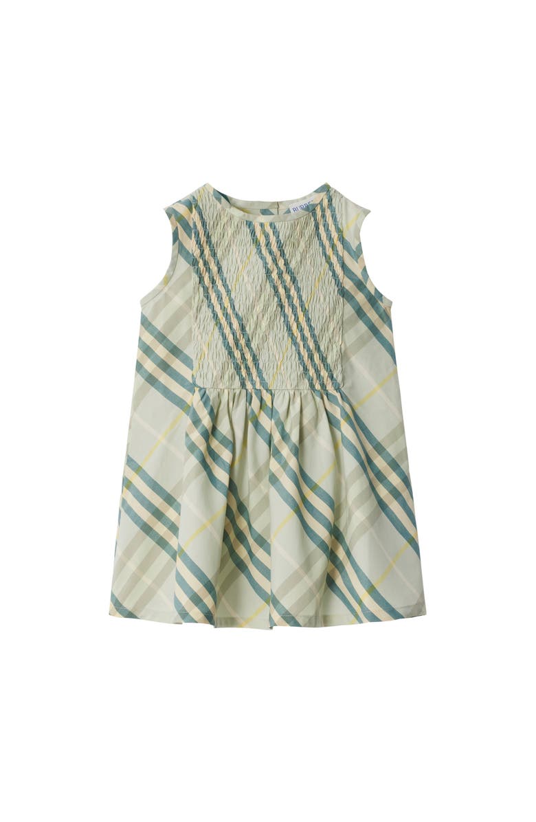 Burberry Check Cotton Dress, Main, color, Breeze