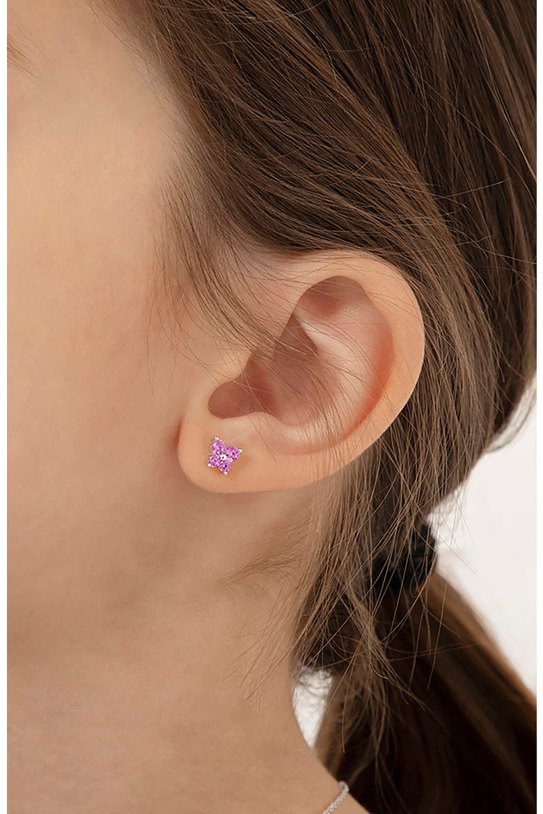 Teenie Tiny Butterfly Earrings, Alternate, color, Pink