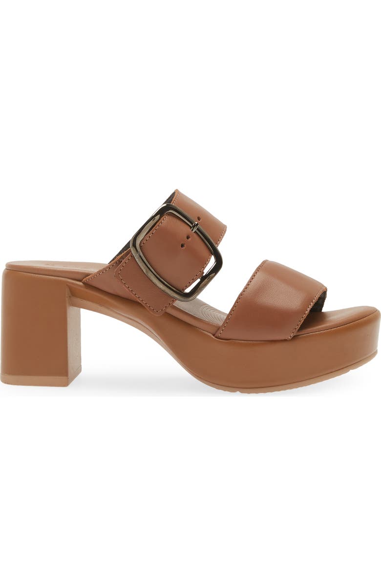 Naot Celeb Platform Slide Sandal, Alternate, color, Caramel Leather
