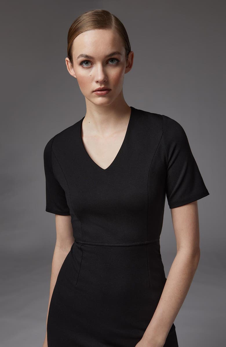 LK Bennett Natasha V-Neck Sheath Dress, Alternate, color, 