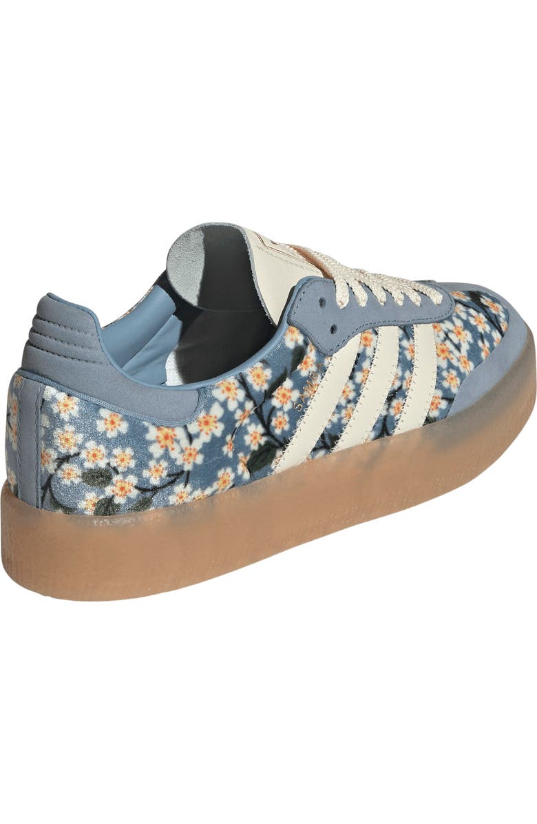 adidas x Liberty London Sambae Sneaker, Alternate, color, Blue/ Cream White/ Metallic