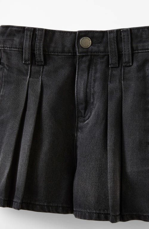 Shop Cotton On Kids Kid's Sarai Pleat Front Denim Short In Balmoral Black