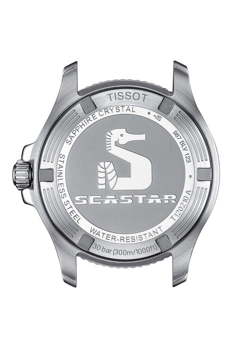 Seastar 1000 Bracelet Watch, 36mm, Alternate, color, BLACK